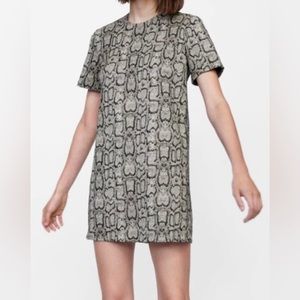 Zara Snake Print Mini Dress